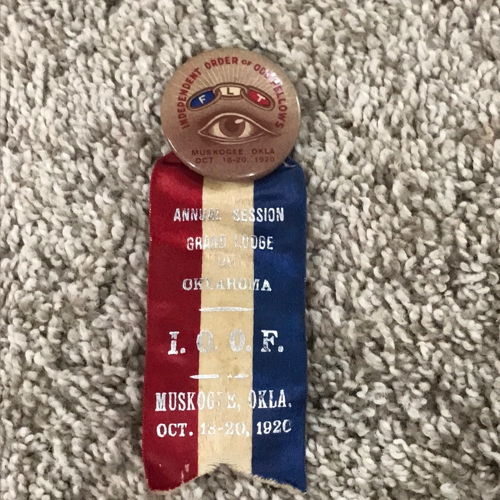 1920 Oklahoma IOOF Annual session of the Grand Lodge 1920 Muskogee, Ok.